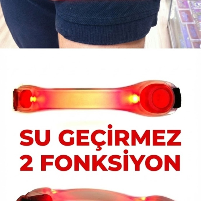 ® Yeni Ürün Gece Koşu Bilekliği: Su Geçirmez, 2 Fonksiyonlu, Işıklı Güvenlik Bandı